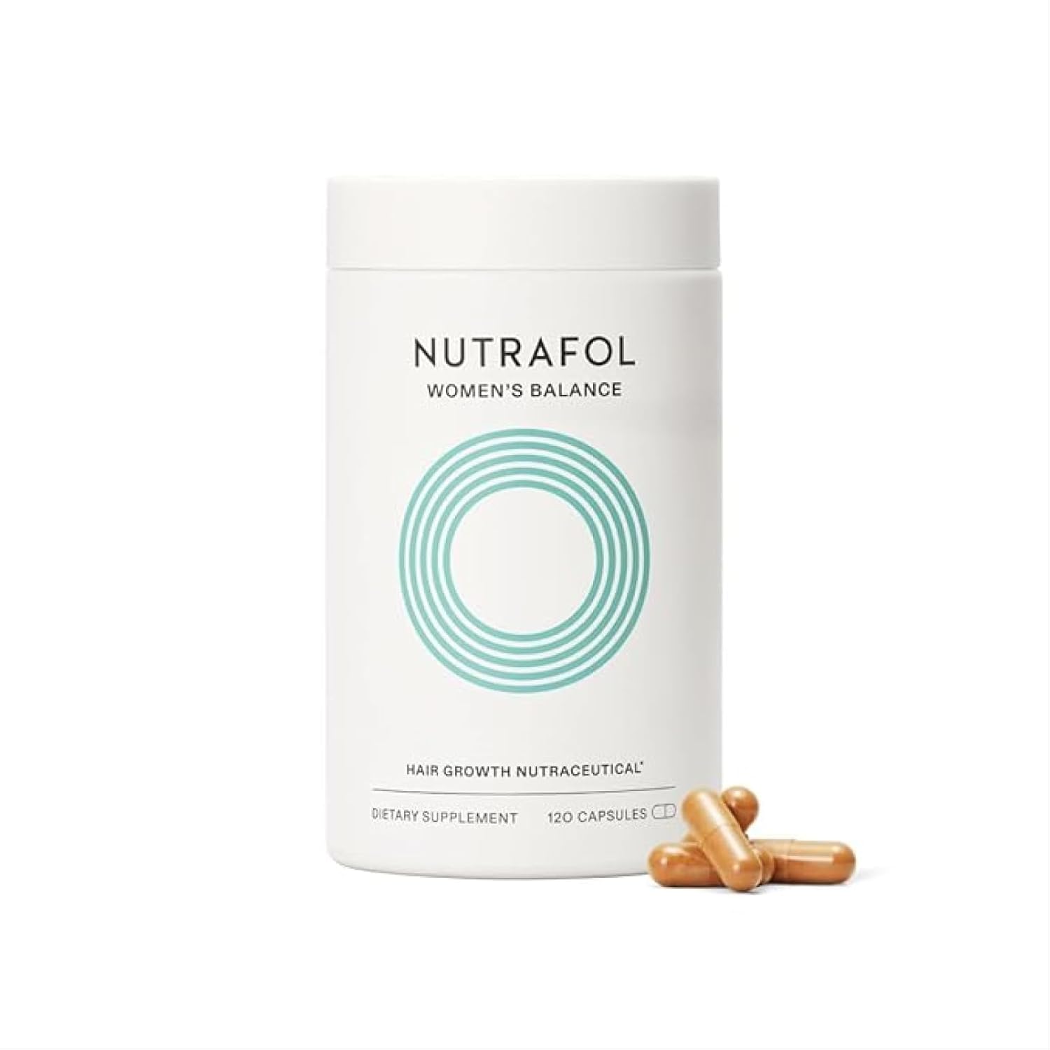 Nutrafol For Women’s Balance Hair Growth Supplement | Thicker Hair Loss Treatment For Women 45+ | Dermatologist Recommended 3 Nutrafol Women's Balance hair growth supplement bottle for ages 45 and up